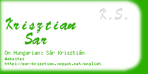krisztian sar business card
